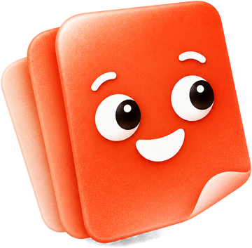 The Klypst mascot: a friendly stack of orange cards.